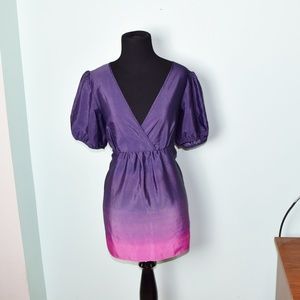 Daisy Fuentes Purple and Pink Ombre Blouse